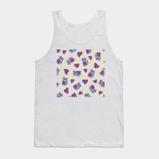 Raccoon & Hearts - Doodle Tank Top